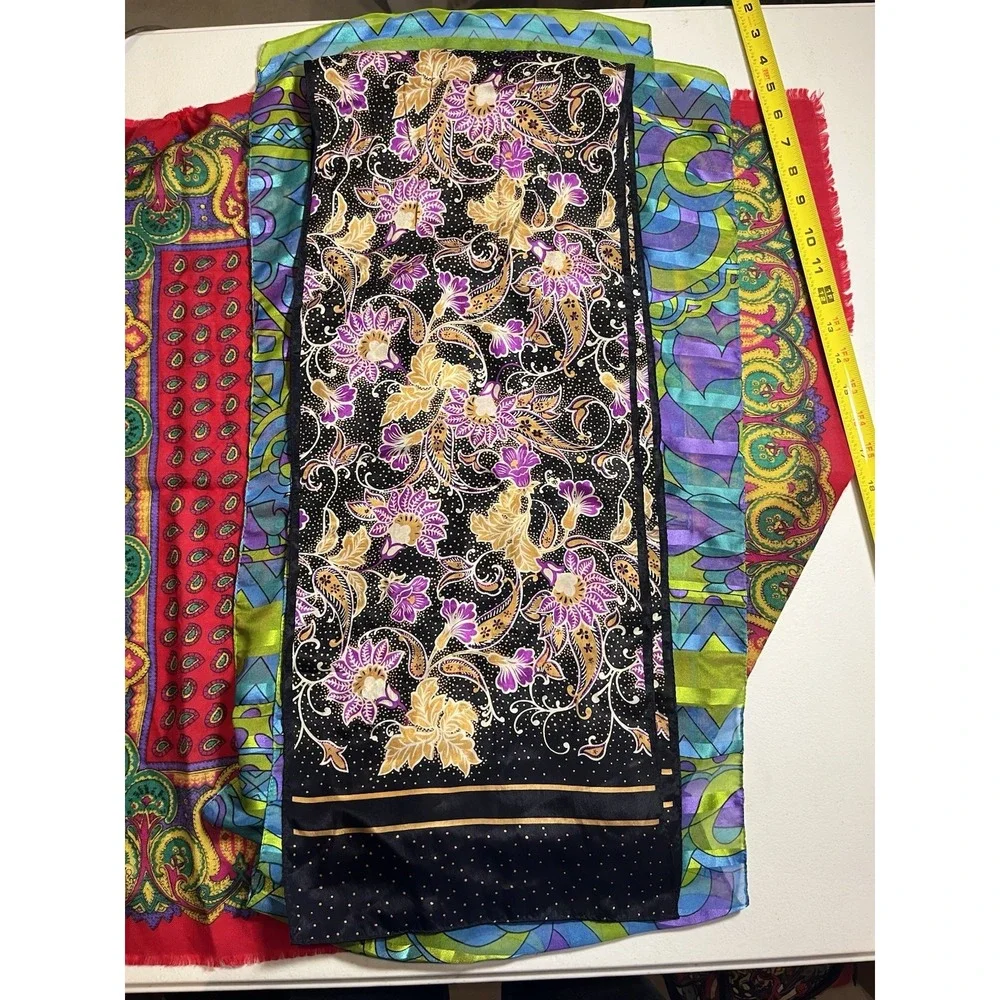 Silk scarves. Unknown brands.‎ Nice Feel and sizes